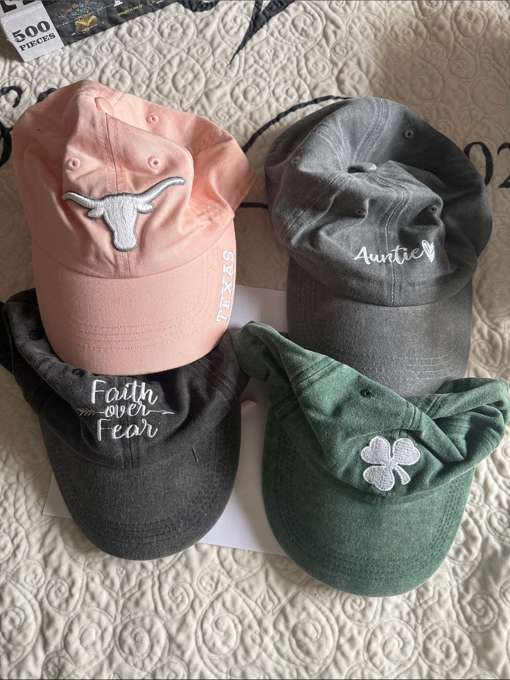 Texas Longhorn Pink woman’sBaseball Cap - Embroidered Pink Hat